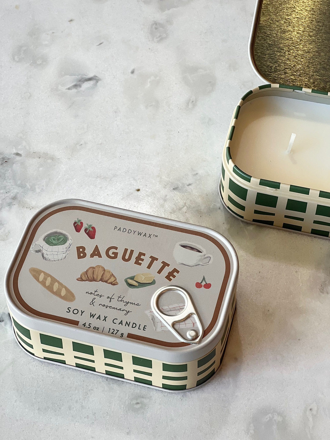Bistro Printed Tin Candle