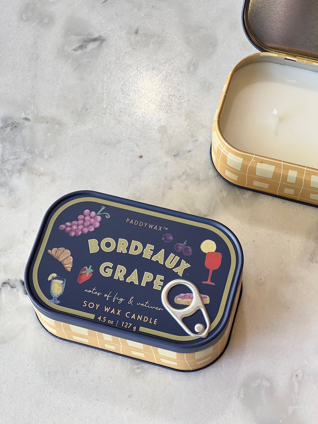 Bistro Printed Tin Candle