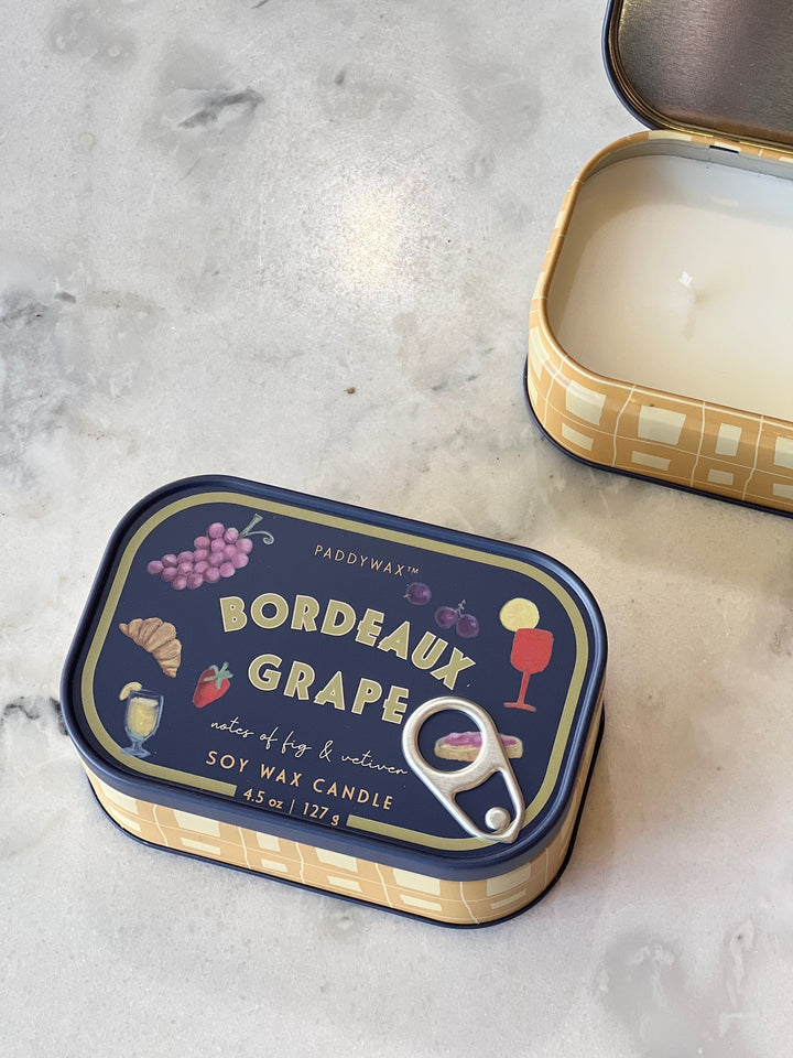 Bistro Printed Tin Candle