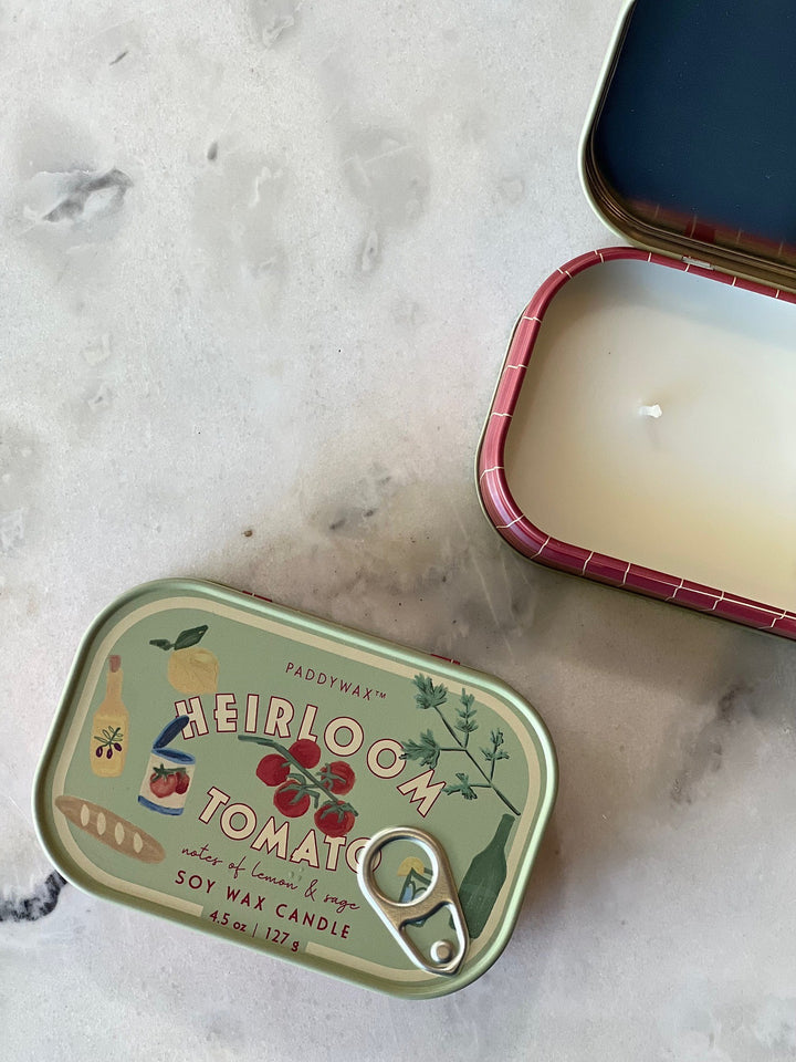 Bistro Printed Tin Candle