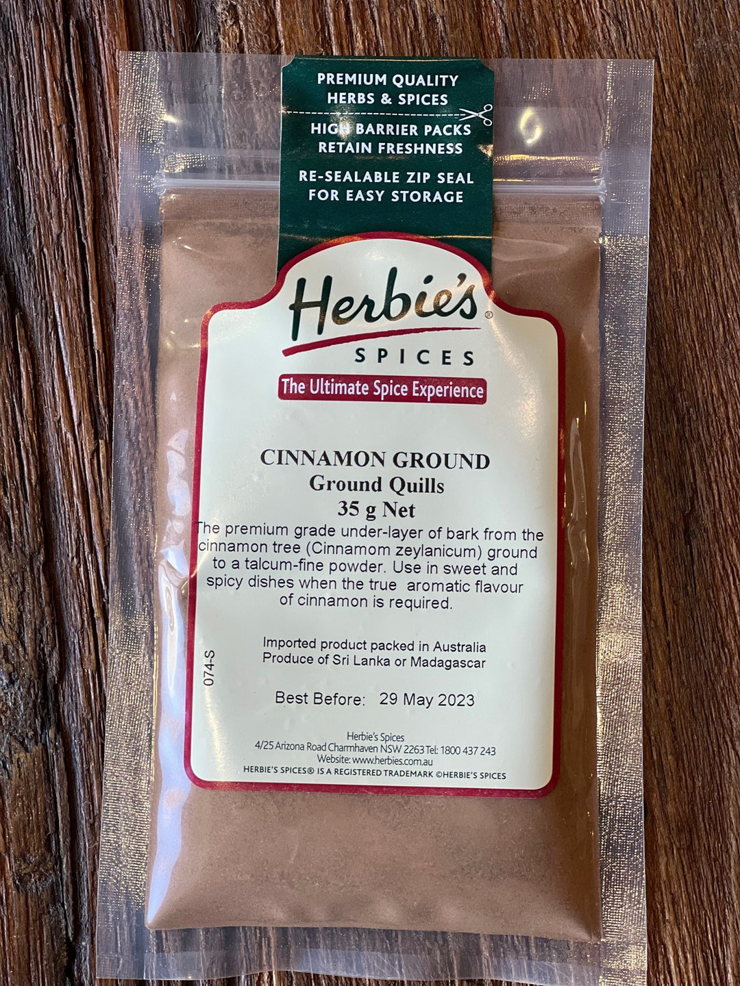 HERBS - CINNAMON QUILLS GROUND - 35g - The Hamilton Hamper