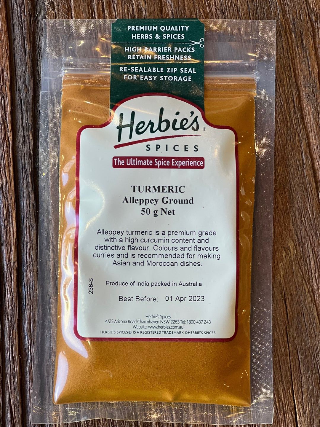 HERBS - TURMERIC ALLEPPEY GROUND - 50g - The Hamilton Hamper