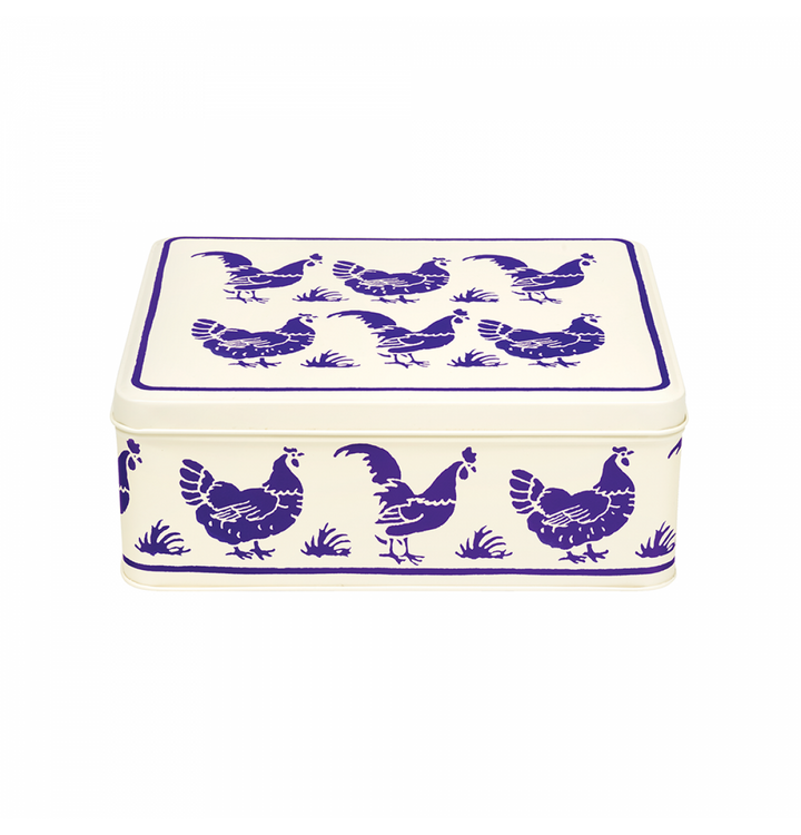 Emma Bridgewater Blue Hen Biscuit Tin