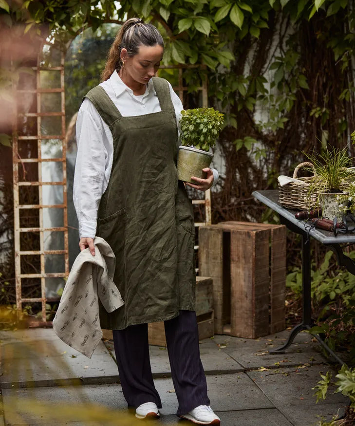 Apron Cross Back Linen