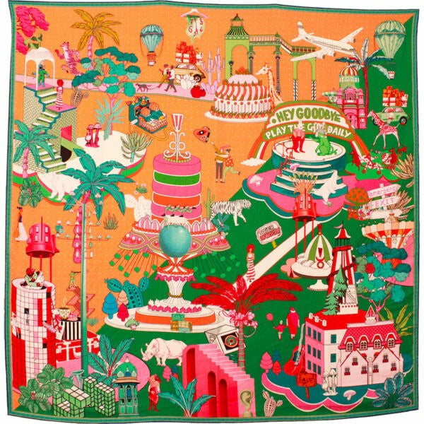 MAISON FANLI Wool &amp; Silk Scarf 110X110 CM