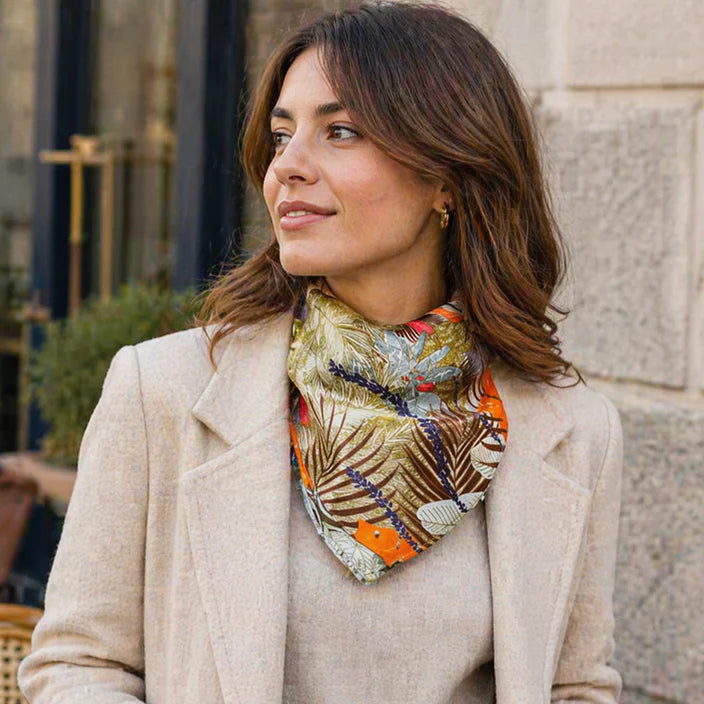 MAISON MANLI Silk Scarf 50X50CM