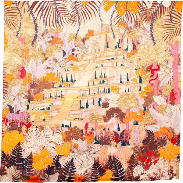 MAISON FANLI Wool &amp; Silk Scarf 110X110 CM